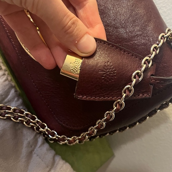 Mulberry Small Lily Flap Bag Oxblood EUC authentic Made in England - Picture 3 of 13